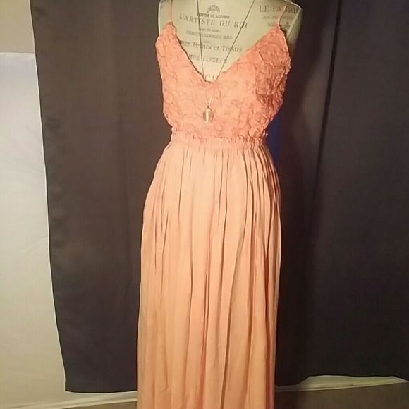 Backless Peach Princess Dress