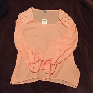Pink sheer shirt