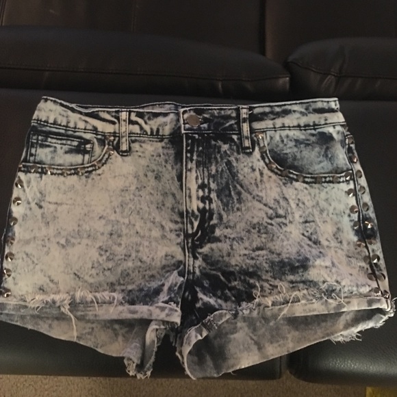 Distressed High-Waisted Shorts