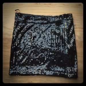 Sequence black mini skirt