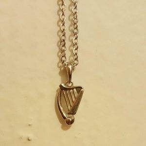 Silver Plated Harp Necklace