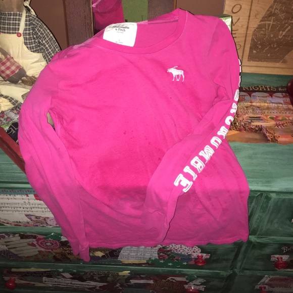 Abercrombie long sleeve pink tee