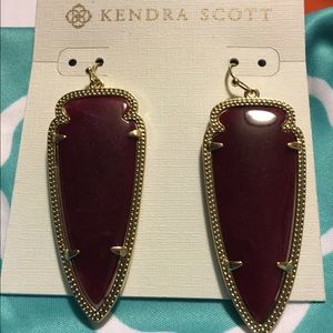Kendra Scott Skylars Maroon Jade