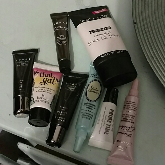 Sample lot of face and eye shadow primers
