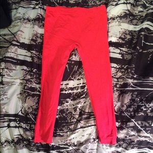 Forever 21 ankle leggings, coral