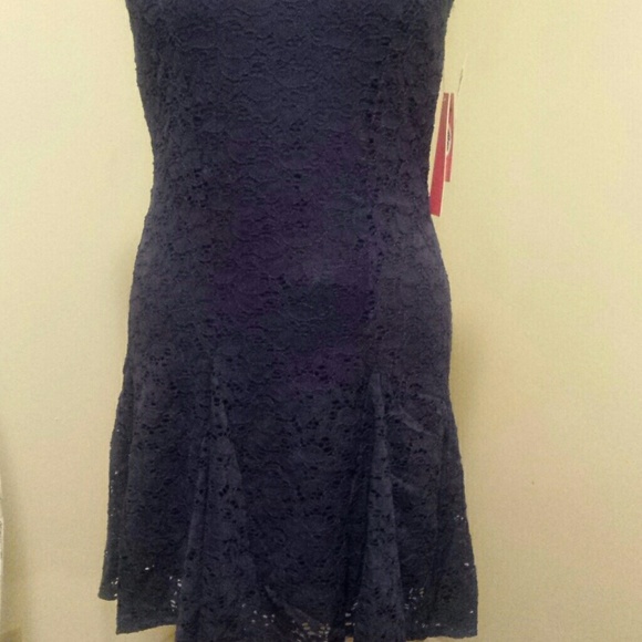 LACE SUN DRESS FULLY LINED  BRAND NEW FITS A 2 - Picture 2 of 4