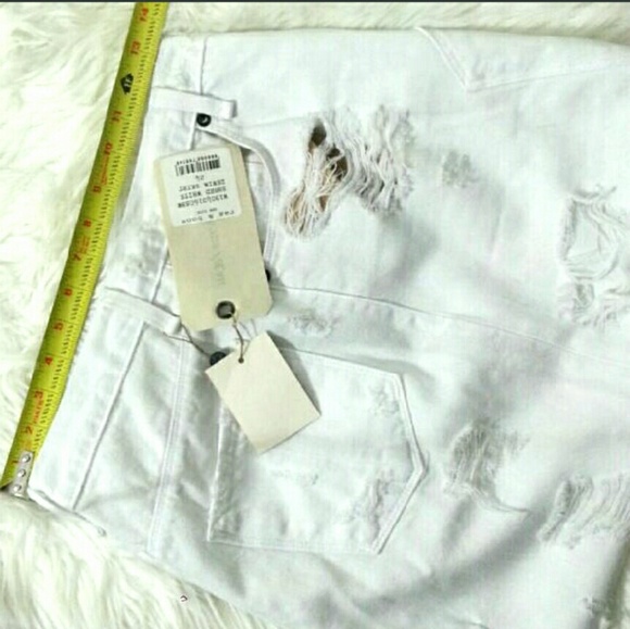 rag & bone Shredded White Denim Skirt - Picture 4 of 4