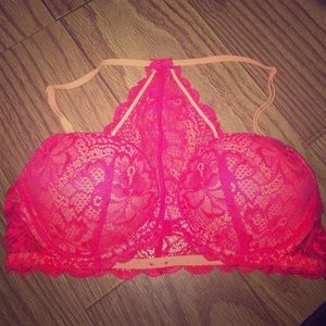 Victoria's Secret Pink & Orange Date Racerback Bra