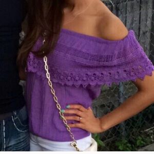 purple Tobi off the shoulder shirt