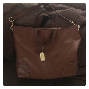 Coach soft leather bucket tote