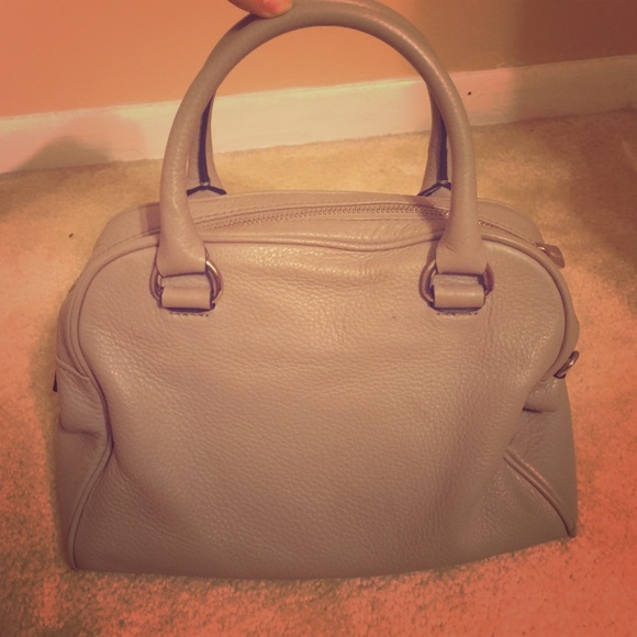 Gray leather MK purse