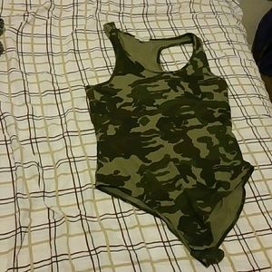 Camo Racer Back Bodysuit