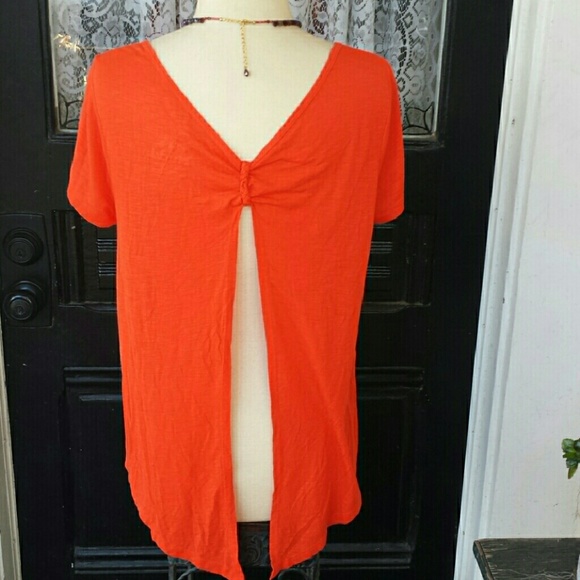 Orange Mudd open back tee