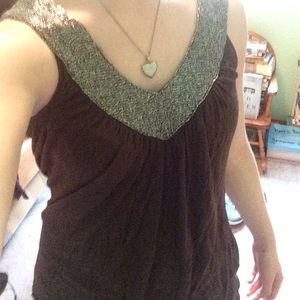 Dark green beaded shirt