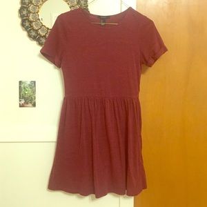 Maroon t-shirt dress