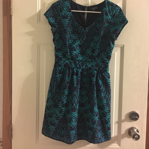 Beautiful navy and dark teal dress - Picture 1 of 3
