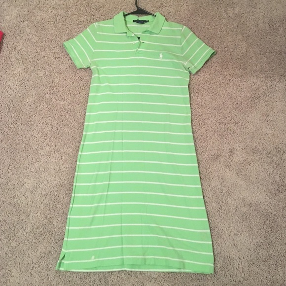 Polo Ralph Lauren Sport Green and White Shirtdress