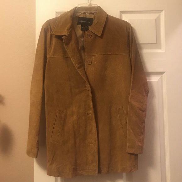 Tan leather jacket