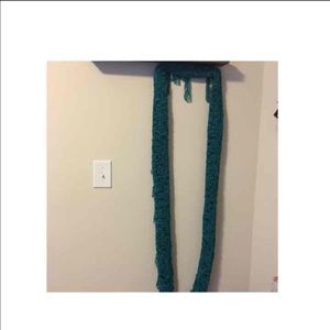 ✳️ Long Blue Knit Fringe Infinity Scarf ✳️