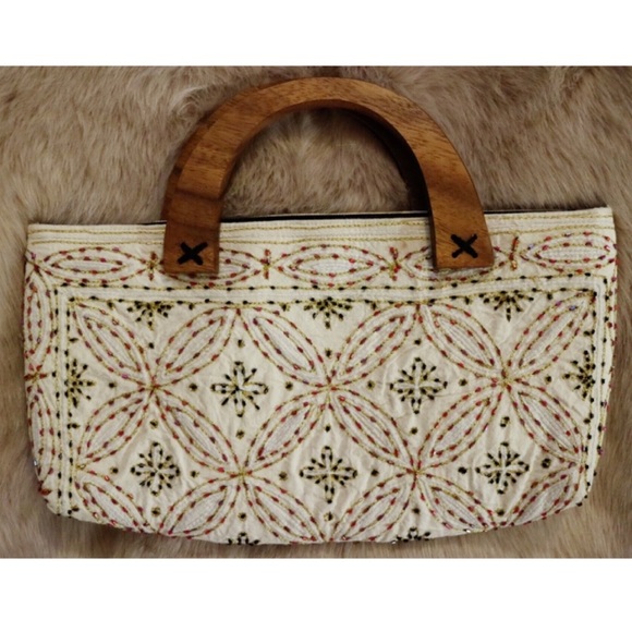 Handmade Embroidered and Embellished Bag