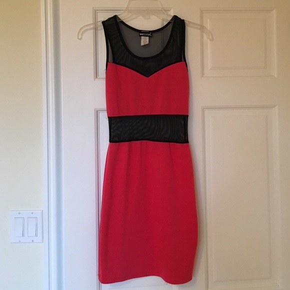 Coral mesh wet seal dress size S (buy 1 get 1 free