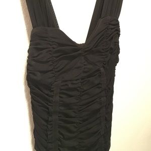 H&M ruched black dress