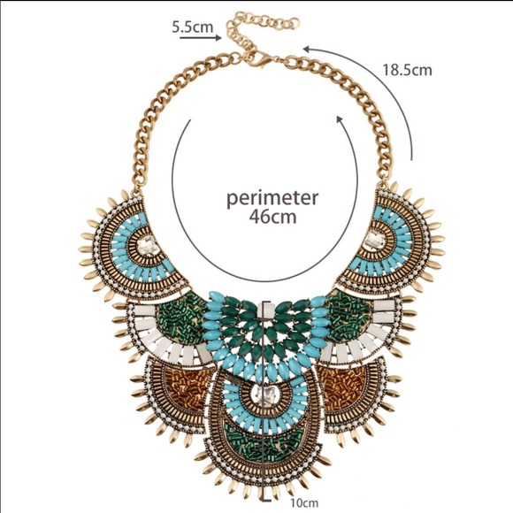 HOST PICK!  Boho Vintage Beaded Statement Necklace - Picture 2 of 4