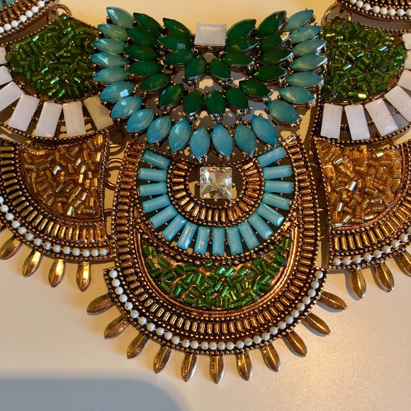 HOST PICK!  Boho Vintage Beaded Statement Necklace - Picture 3 of 4