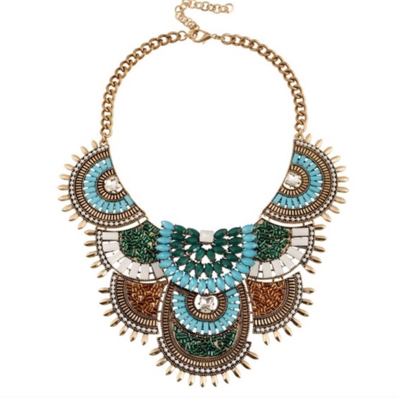 HOST PICK!  Boho Vintage Beaded Statement Necklace - Picture 4 of 4