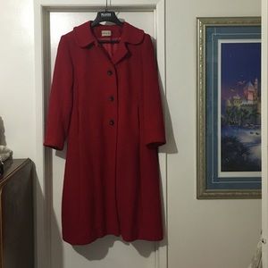 Red woven vintage swing coat ❤️