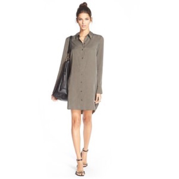 Wayf olive shirtdress- so stylish! Brand new!
