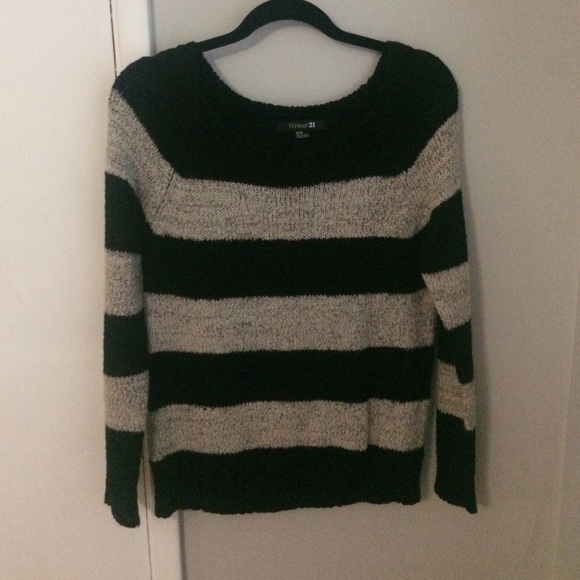 Beige and black Striped sweater