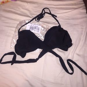 Victoria's Secret black wrap halter top