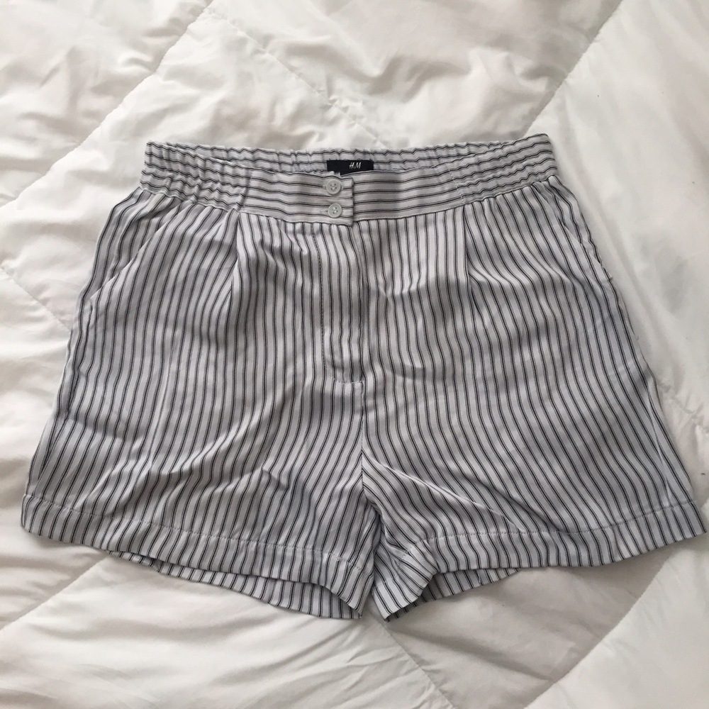 brand new w tags high waisted striped shorts