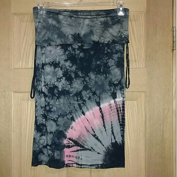 Sexy tie dye skirt stretch Yogi M