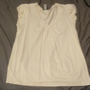 Cream gold sparkle shirt banana republic