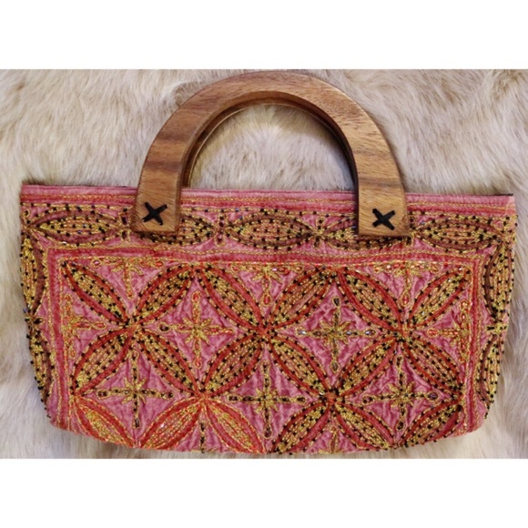 Handmade Embroidered and Embellished Bag