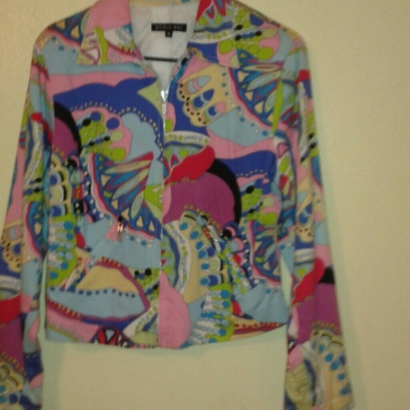 A MULTICOLORED RETRO LIGHTWT. BLAZER - Picture 4 of 4