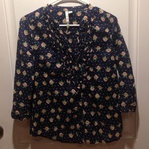 Lauren Conrad Button Up Blouse, Size Small