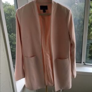 Cynthia Rowley pale pink long blazer