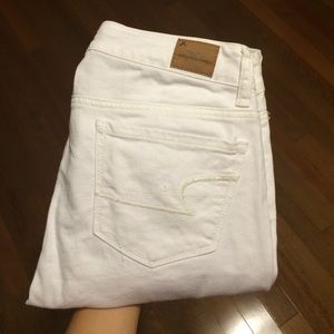 American Eagle White Skinny Jeans