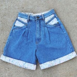 High waisted jean shorts