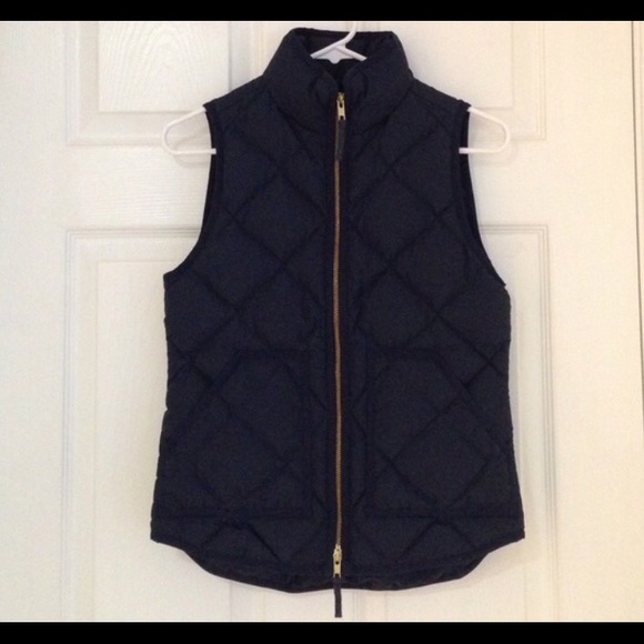 J Crew Factory Quilted Vest (Navy Blue)