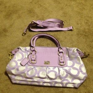 Purple coach bag