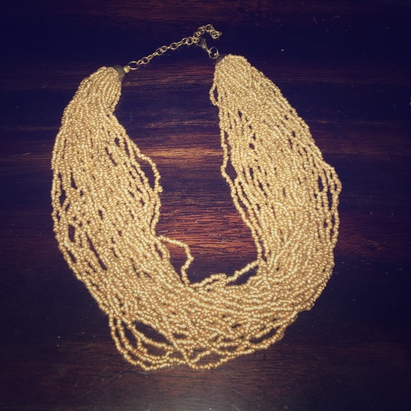 Vintage Gold Beaded Necklace