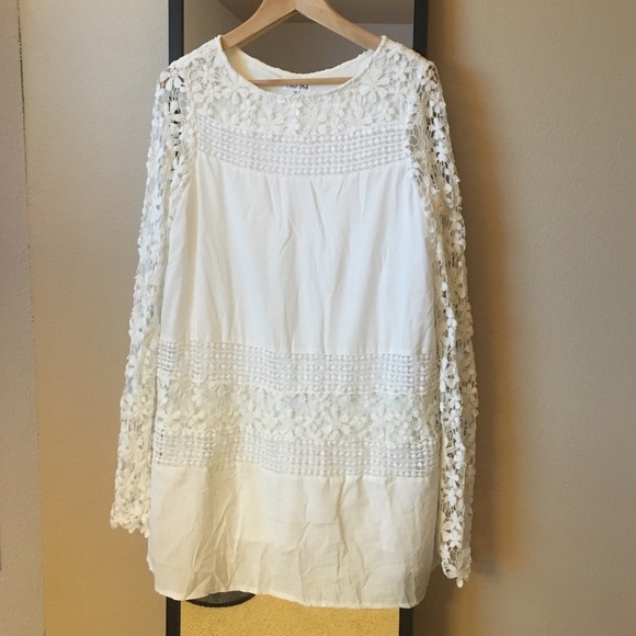 Xenia Boutique White Crochet Dress