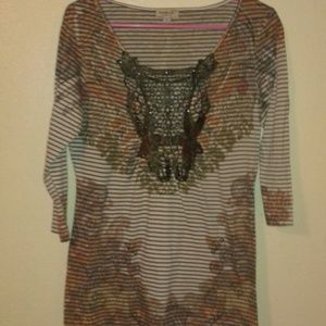 A UNIQUE " ONE WORLD" BLOUSE