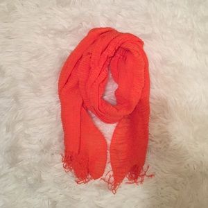 Bright orange scarf