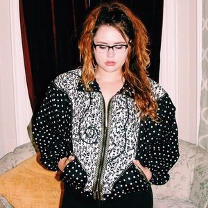 1980s/1990s Vintage Gold Polka Dot Windbreaker