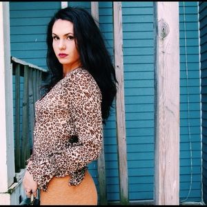 Vintage 1990s / Y2K Coyote Ugly Leopard Blouse 🐆